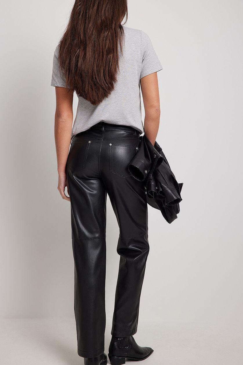 Straight PU Pants Product Image