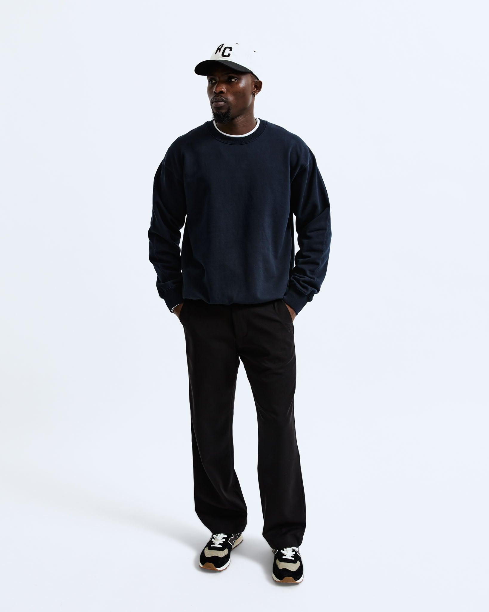 Midweight Terry Relaxed Crewneck - Vault Male Product Image