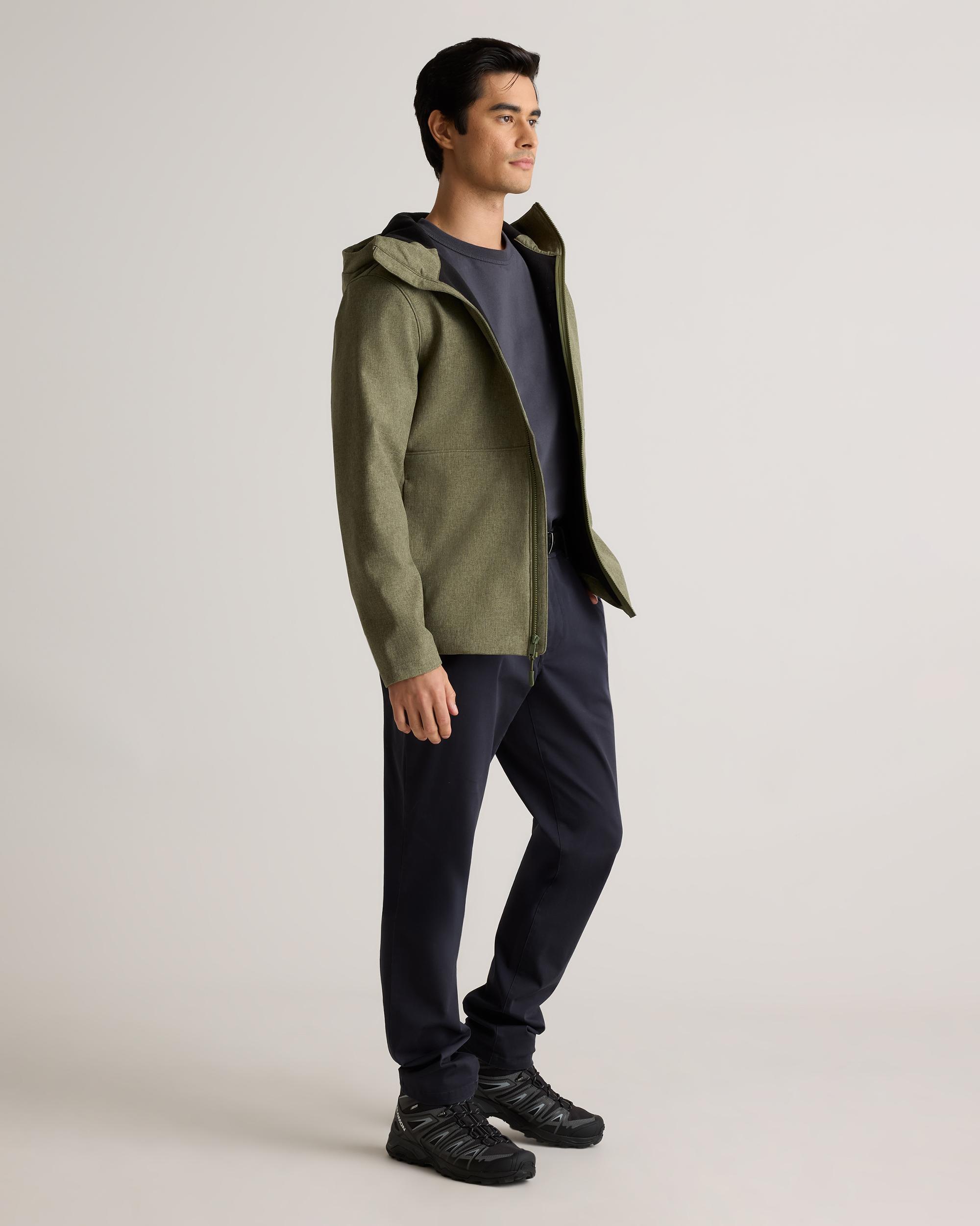 Quince | Men's Softshell Fleece-Lined Full-Zip Hooded Jacket Recycled Polyester Product Image