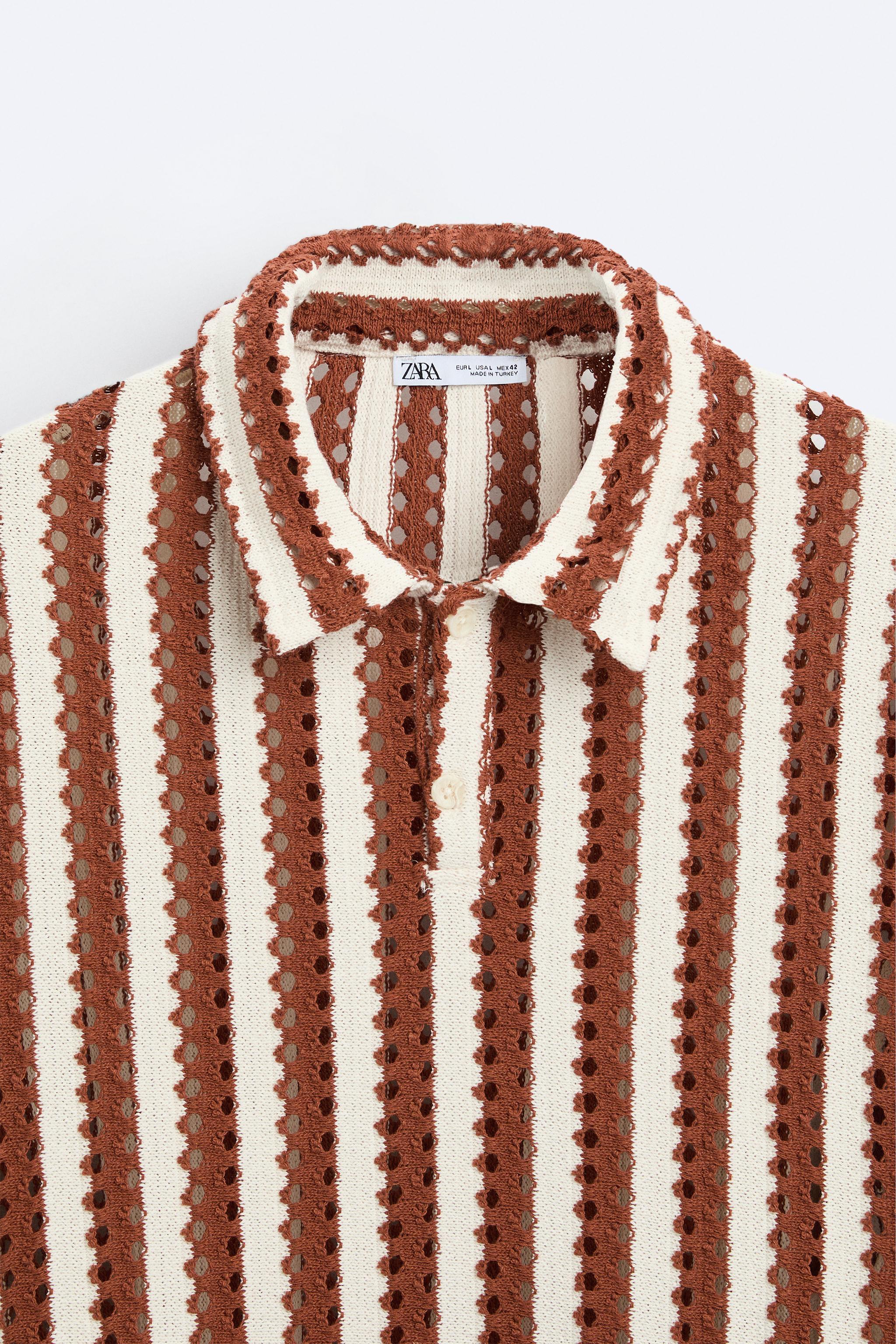 TEXTURED STRIPED POLO Product Image