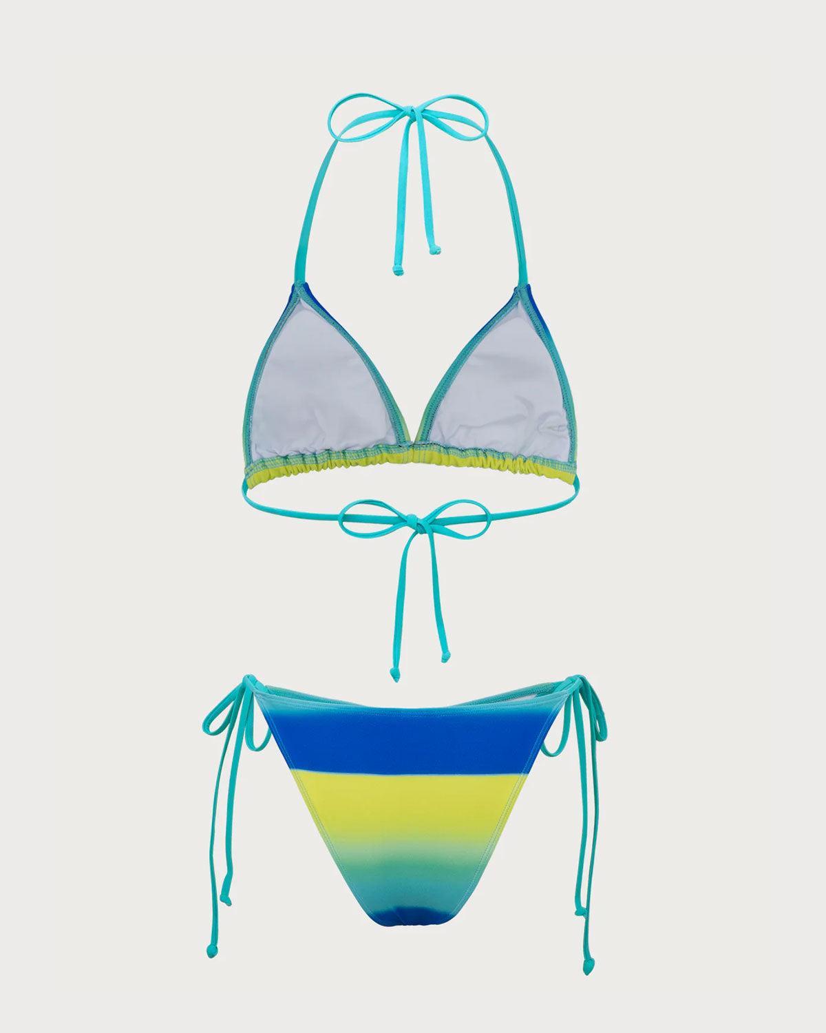 Blue Tie Dye Bikini Set Product Image