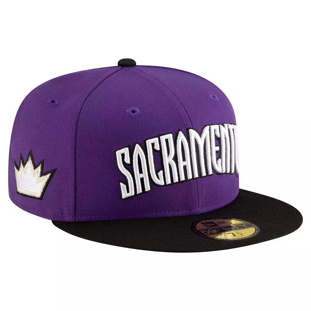 Men's New Era Purple/Black Sacramento Kings 2024/25 Classic Edition Jersey Hook 59FIFTY Fitted Hat,  Product Image
