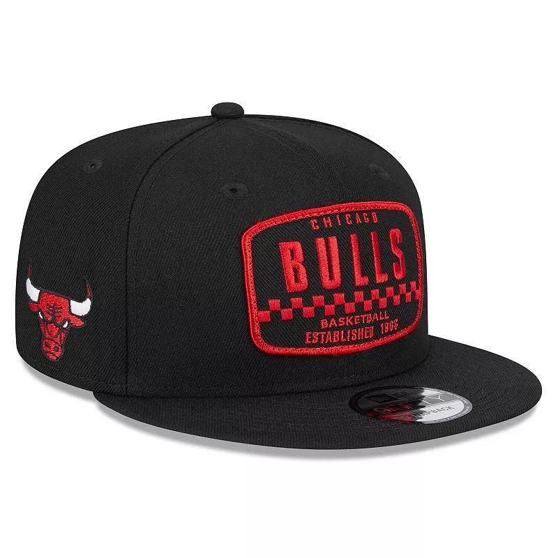 Mens New Era Chicago Bulls Rally Drive Finish Line Patch 9FIFTY Snapback Hat Product Image