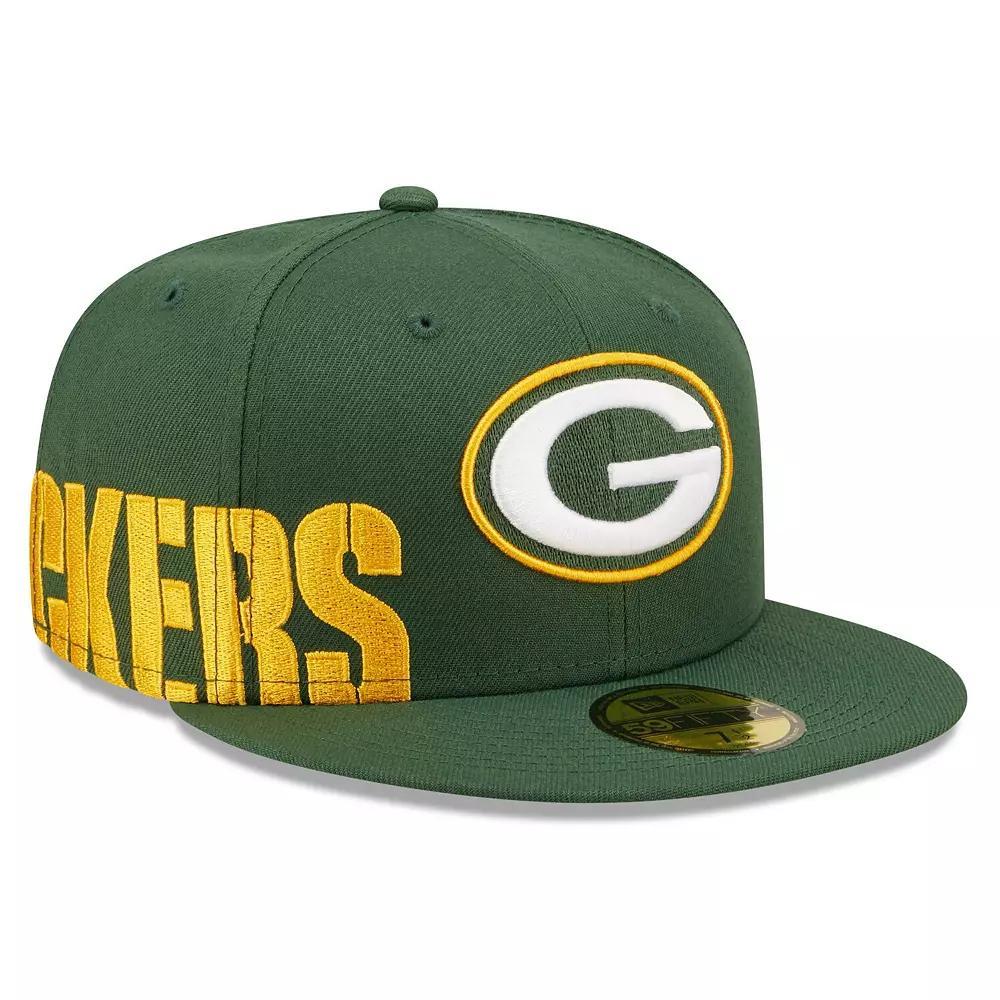 Mens New Era Bay Packers Side Split 59FIFTY Fitted Hat Product Image