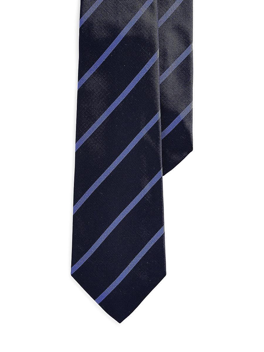 Mens Striped Silk Tie Product Image