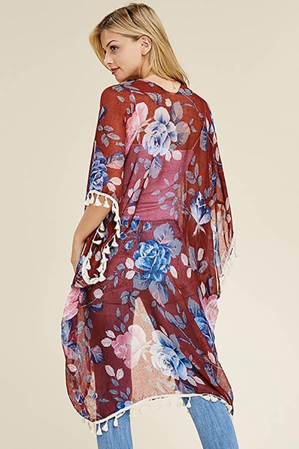 FLORAL TASSEL CARDIGAN Product Image