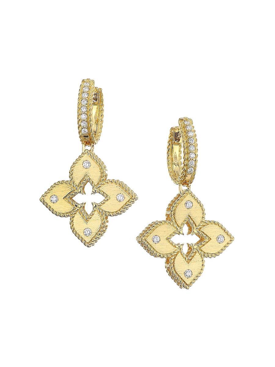 Roberto Coin 18K Yellow Gold Venetian Princess Diamond Drop Earrings Product Image