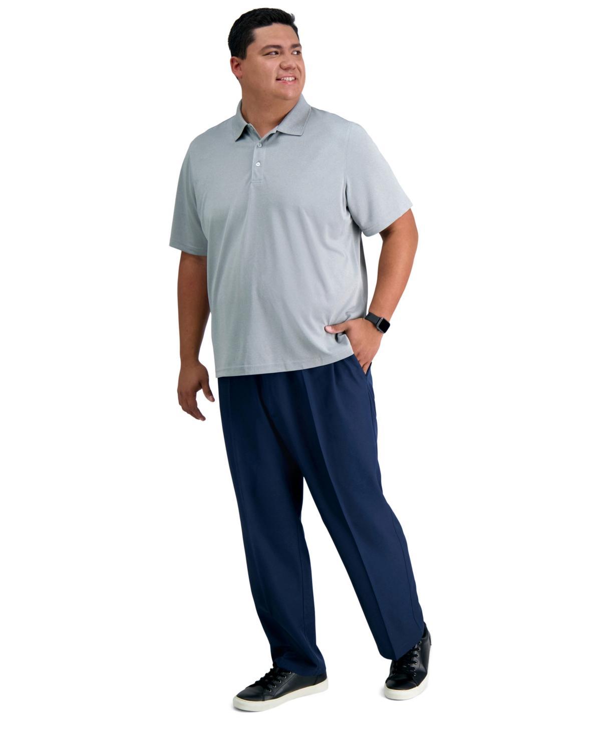 Haggar Mens Big & Tall Cool 18 Pro Classic-Fit Expandable Waist Flat Front Stretch Dress Pants Product Image