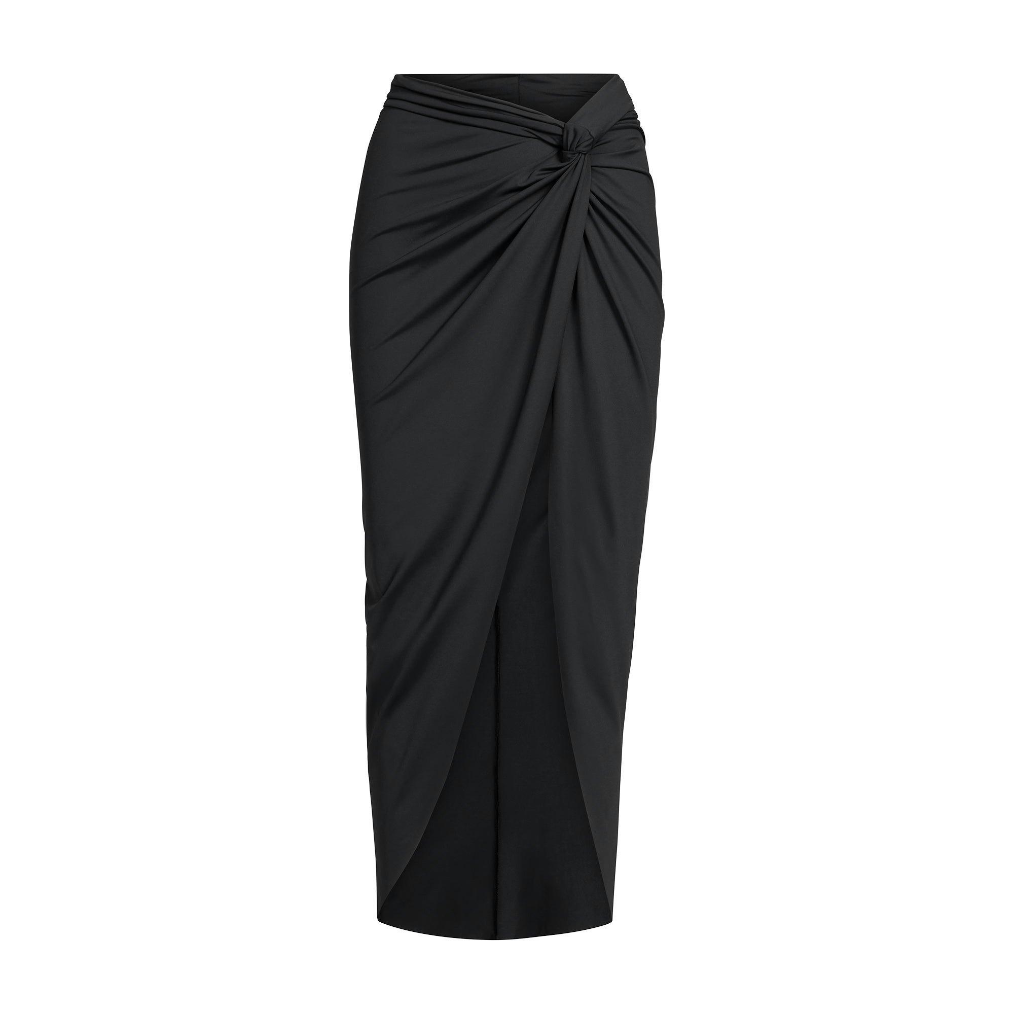 SIGNATURE SWIM SARONG SKIRT | ONYX Product Image