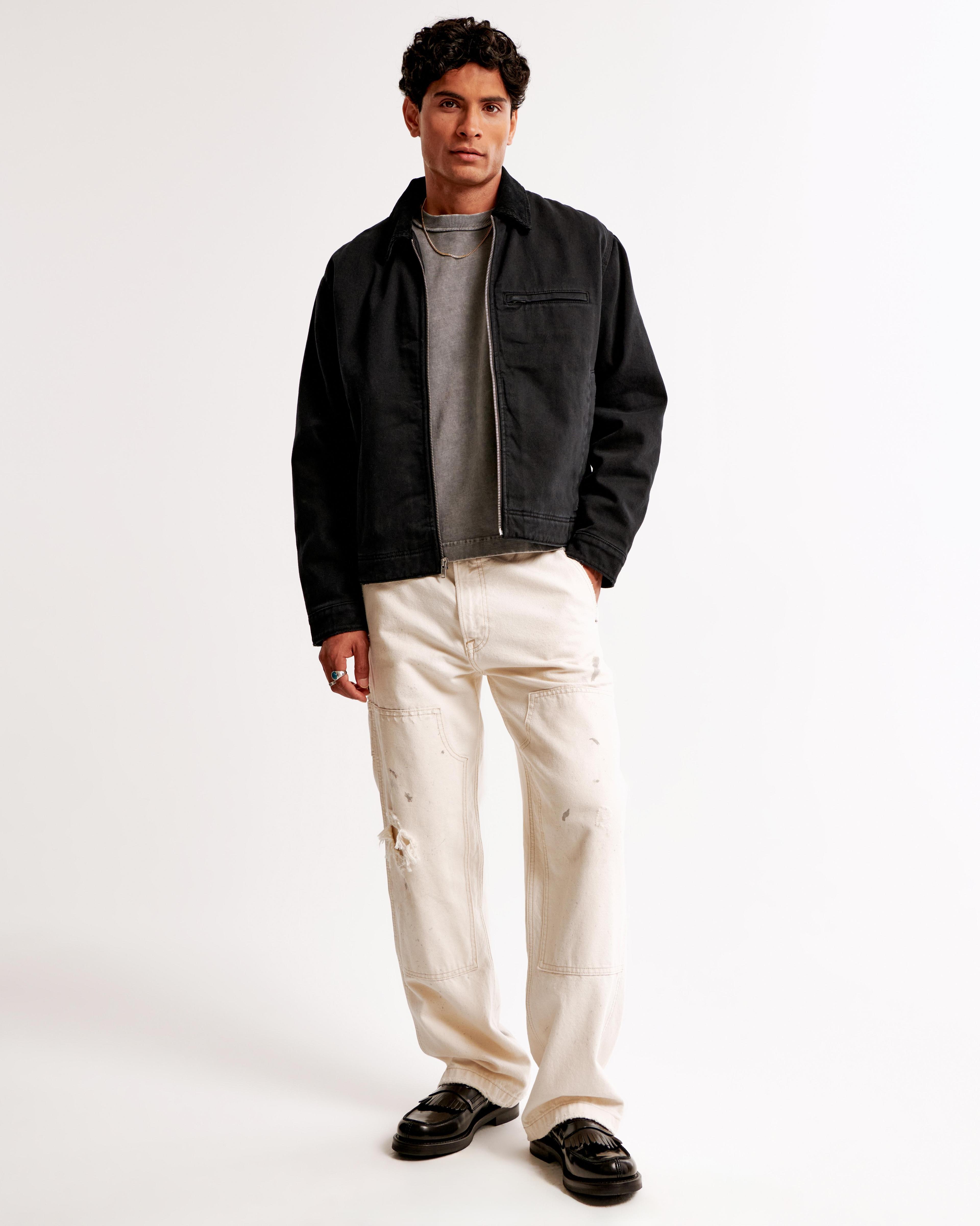 Cropped Zip Workwear Jacket Product Image