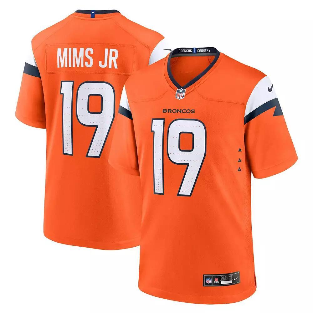 Men's Nike Marvin Mims Jr  Orange Denver Broncos Team Game Jersey, Size: Large Product Image