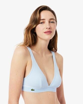 Ribbed Cotton Triangle Bralette Product Image