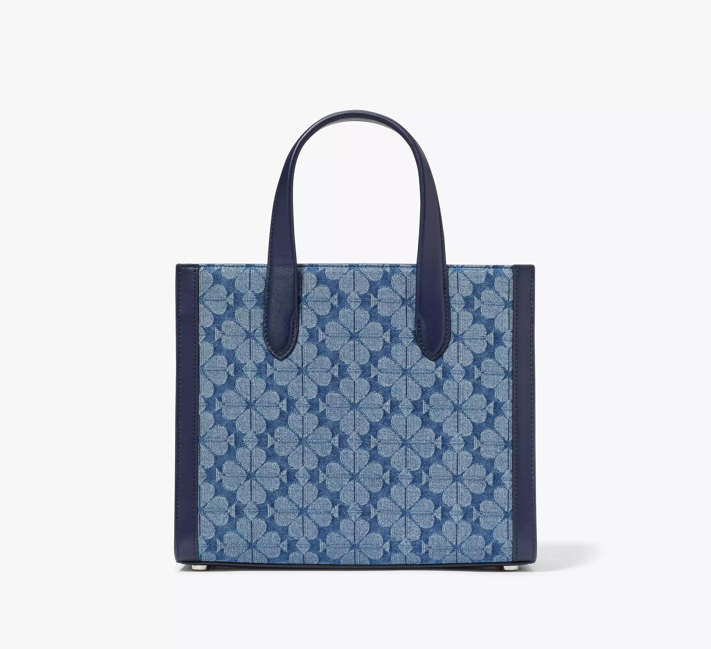 Spade Flower Jacquard Denim Manhattan Small Tote Product Image