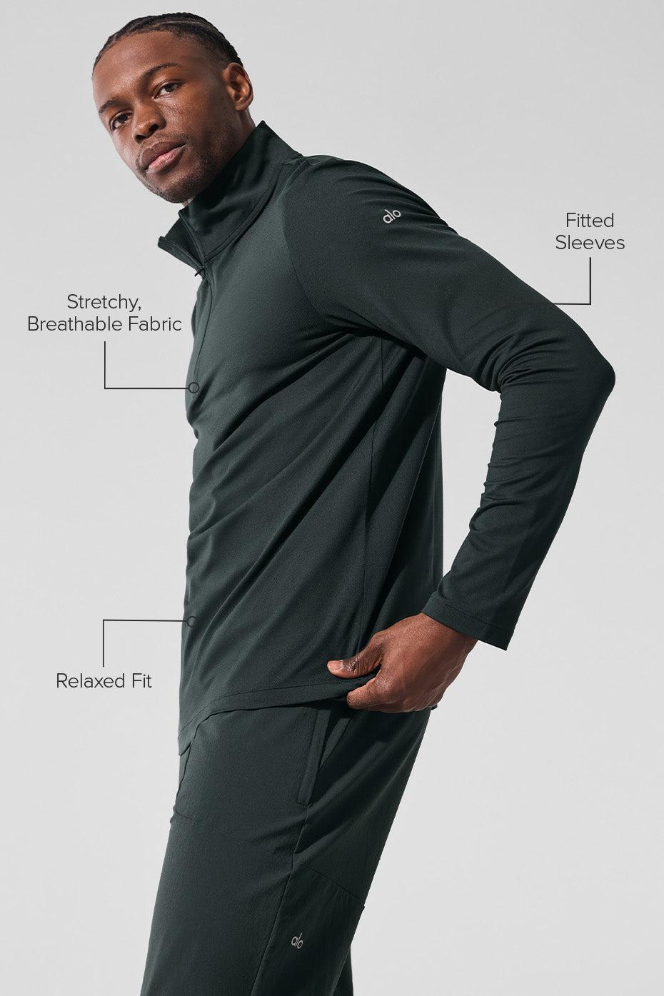 Conquer 1/4 Zip Reform Long Sleeve - Charcoal Green Product Image