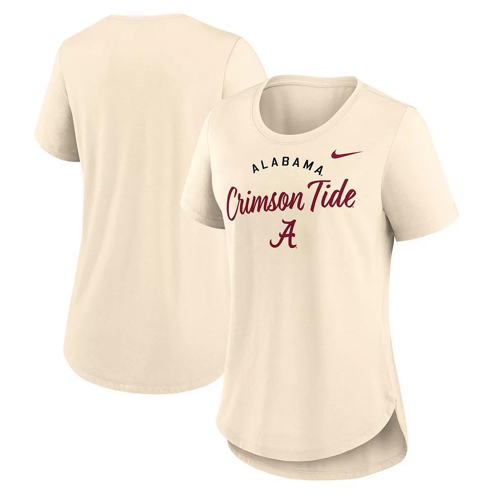 Women's Nike  Tan Alabama Crimson Tide Script Logo Tri-Blend T-Shirt, Size: Medium, Team Product Image