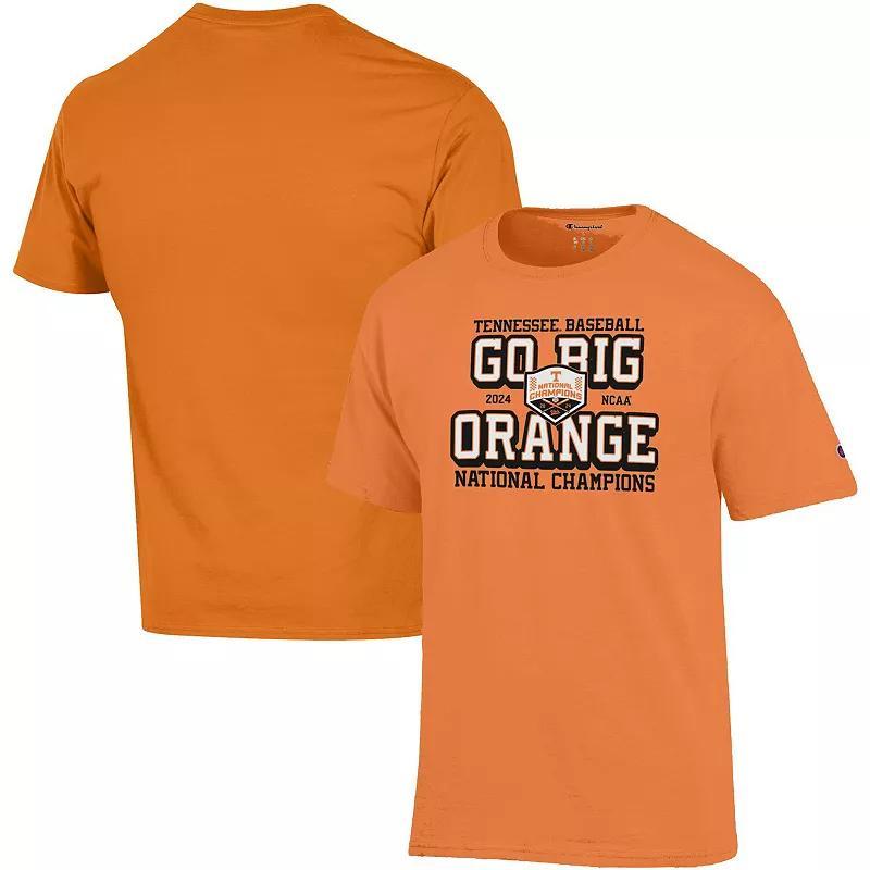 Men's Champion Tennessee Orange Tennessee Volunteers 2024 NCAA Men's Baseball College World Series Champions Go Big Orange T-Shirt, Size: Medium Product Image