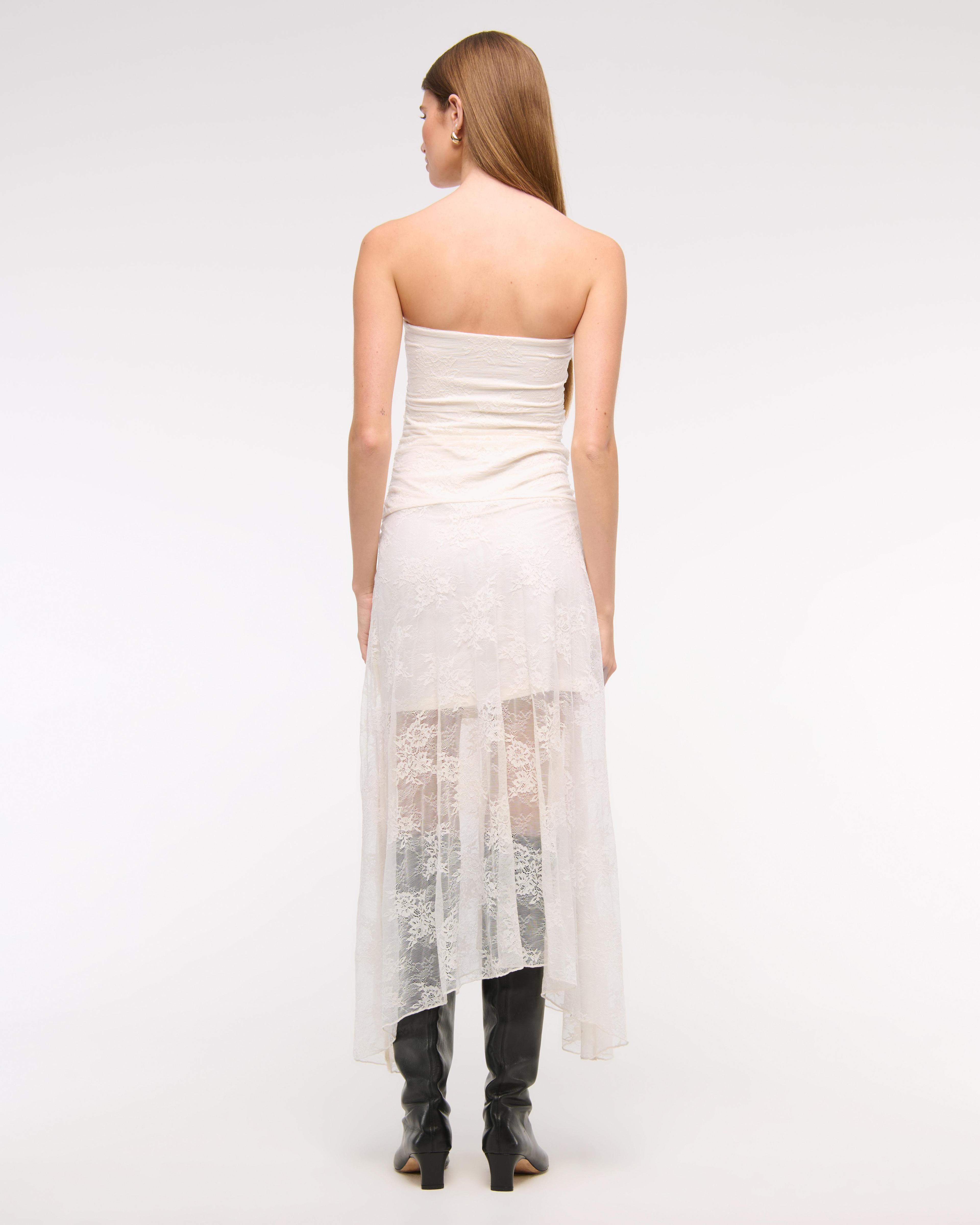 Strapless Lace Midi Dress Product Image