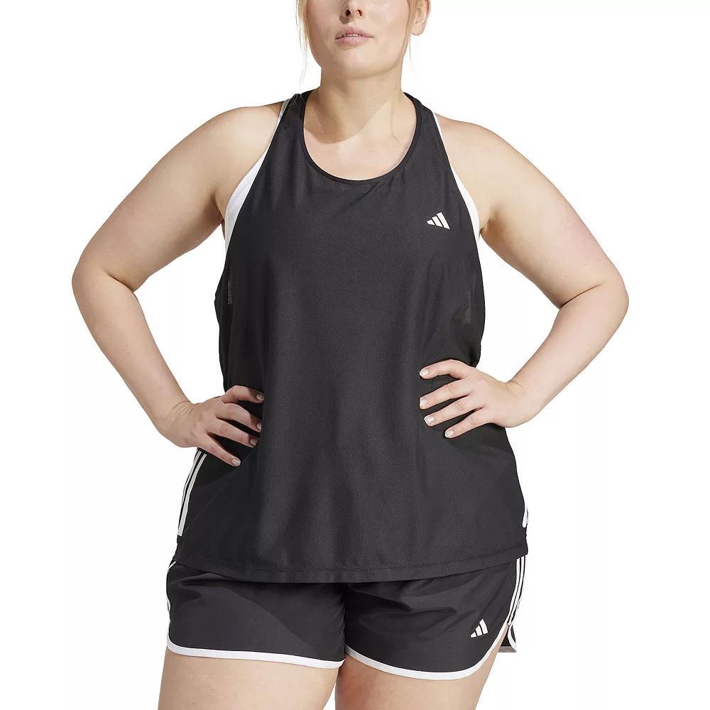 adidas Own The Run Tank Top (Plus Size) Black 3X Womens Product Image