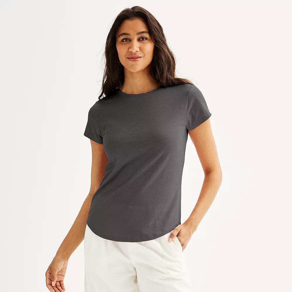 Women's Sonoma Goods For Life® Short-Sleeve Crew Tee, Size: Medium, Filigree Product Image