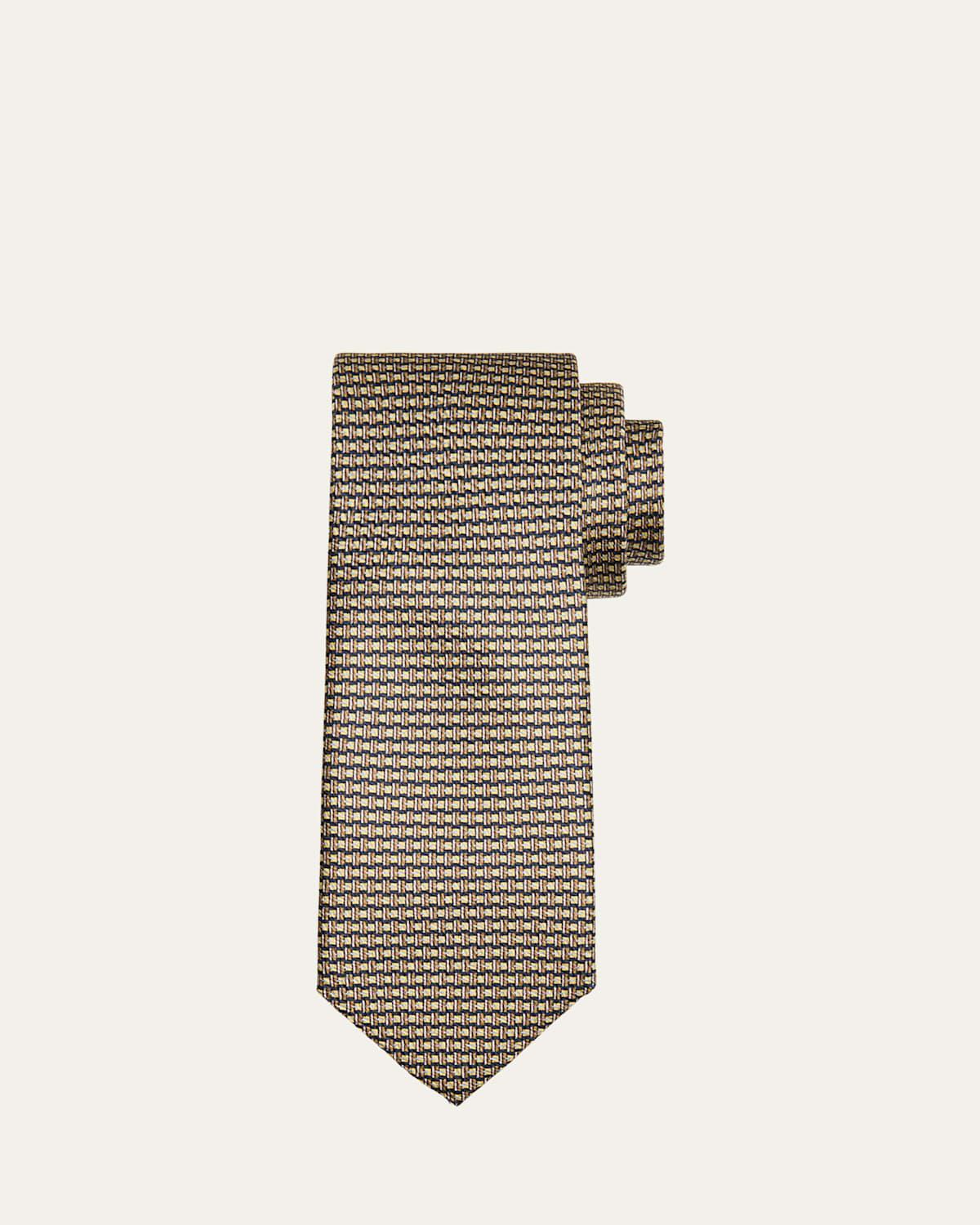 Men's Geometric Silk Tie Product Image