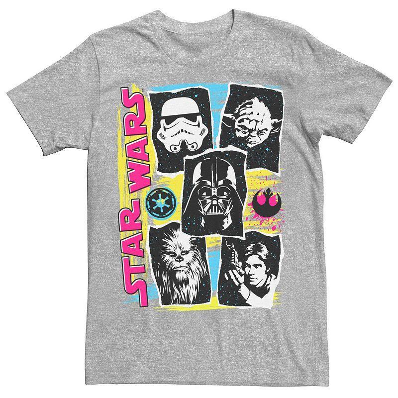 Men's Star Wars Characters Colorpop Collage Graphic Tee, Size: XL, White Product Image