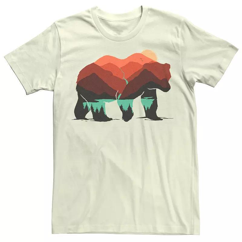 Men's Stay Wild Bear Forest Landscape Graphic Tee, Size: XS, White Product Image