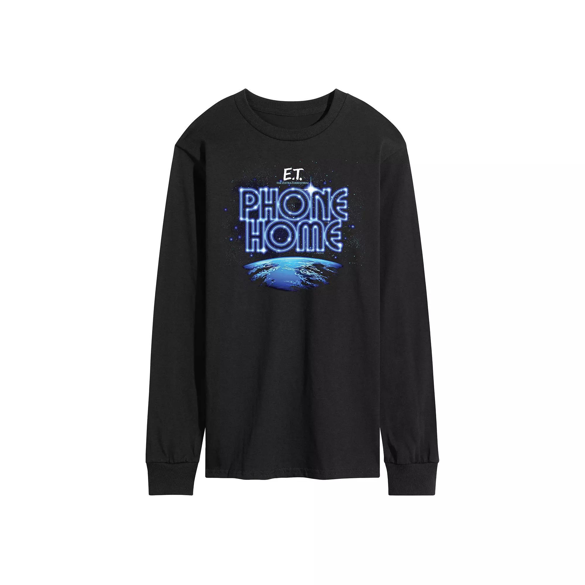 Men's ET Phone Home Long Sleeve Tee, Size: Large, Black Product Image