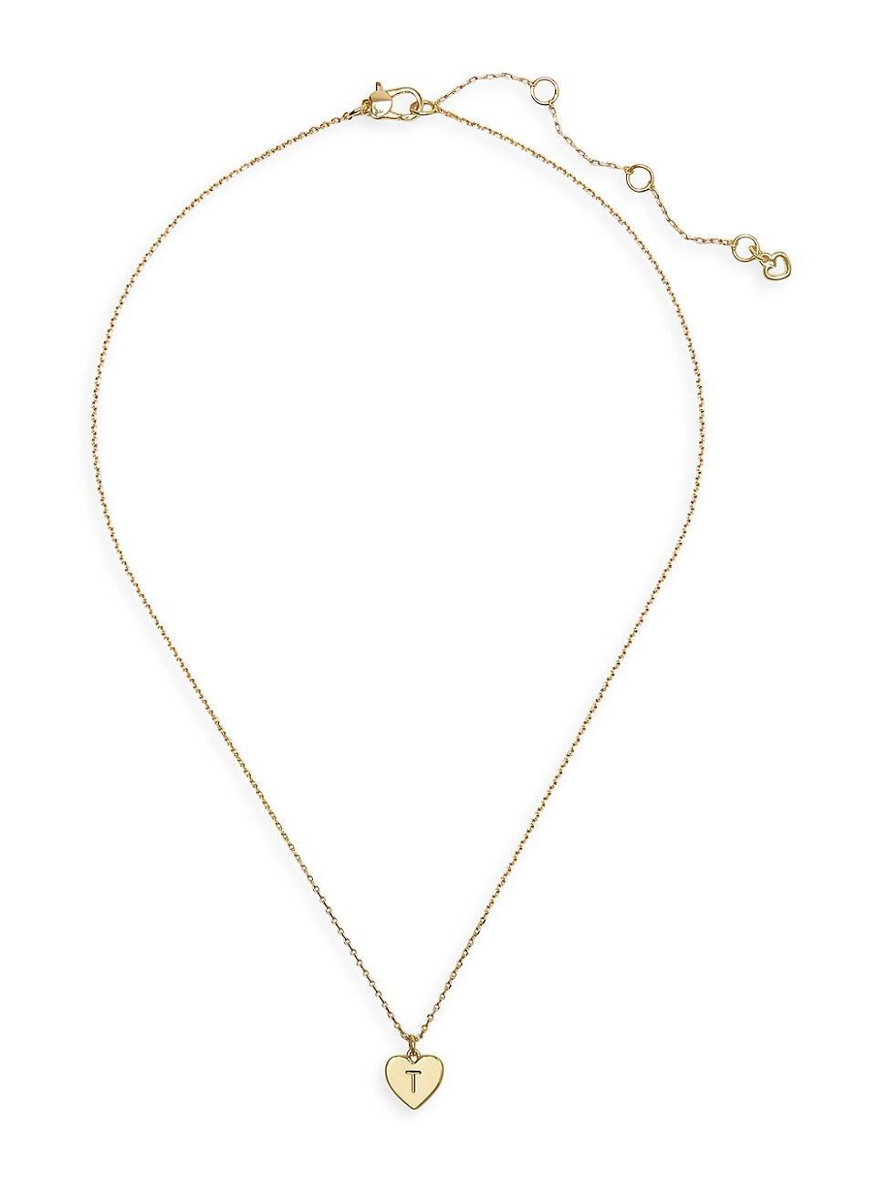 Womens Initial Here Gold-Plated Pendant Necklace Product Image