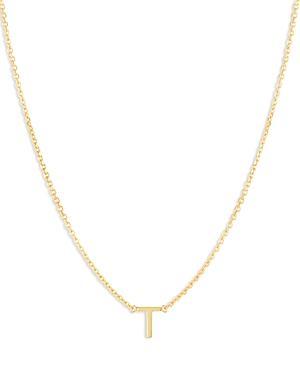 Womens 14K Yellow Gold Initial Pendant Necklace Product Image