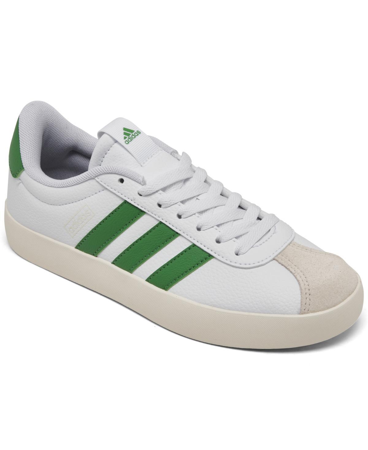 Adidas Women's VL Court 3.0 Low Sneakers in White/Green - Product Image