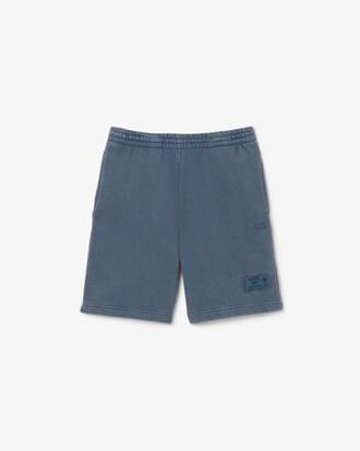 Washed Effect Cotton Fleece Shorts Product Image