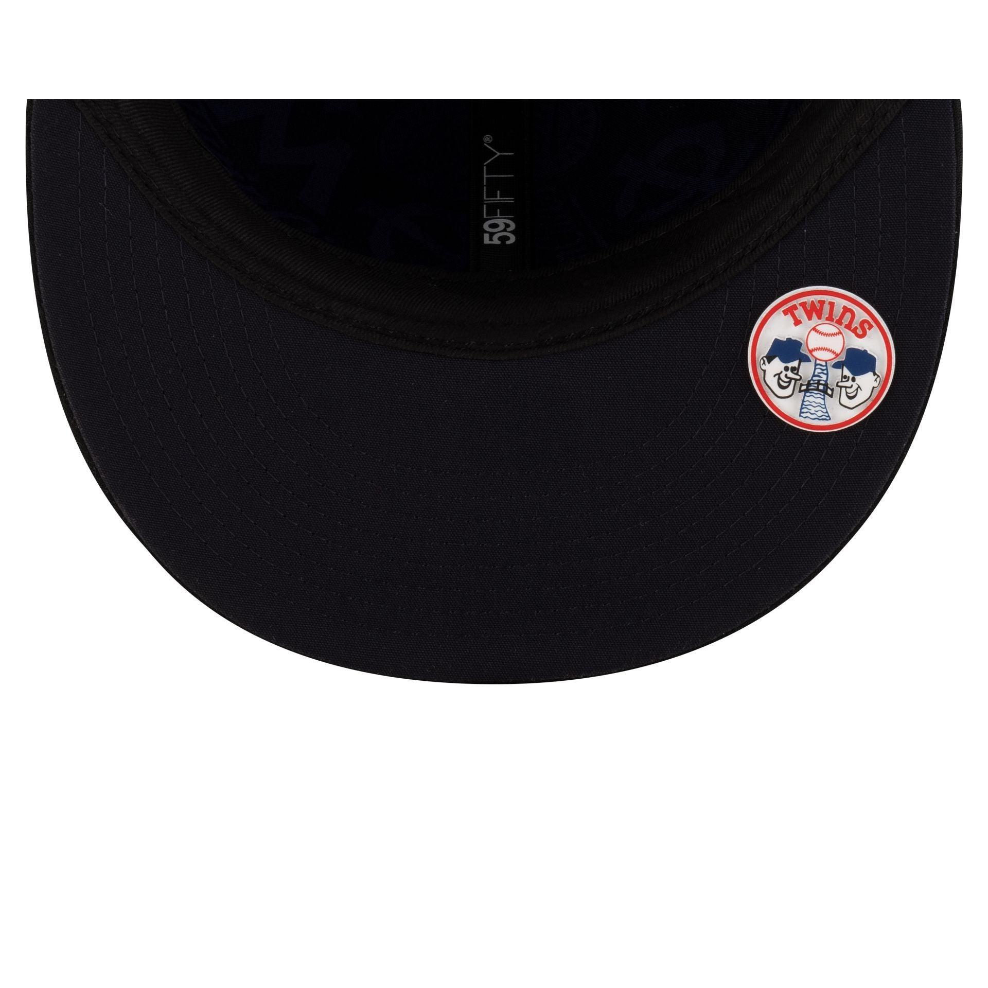 Minnesota Twins 2025 Clubhouse Black 59FIFTY Fitted Hat Male Product Image