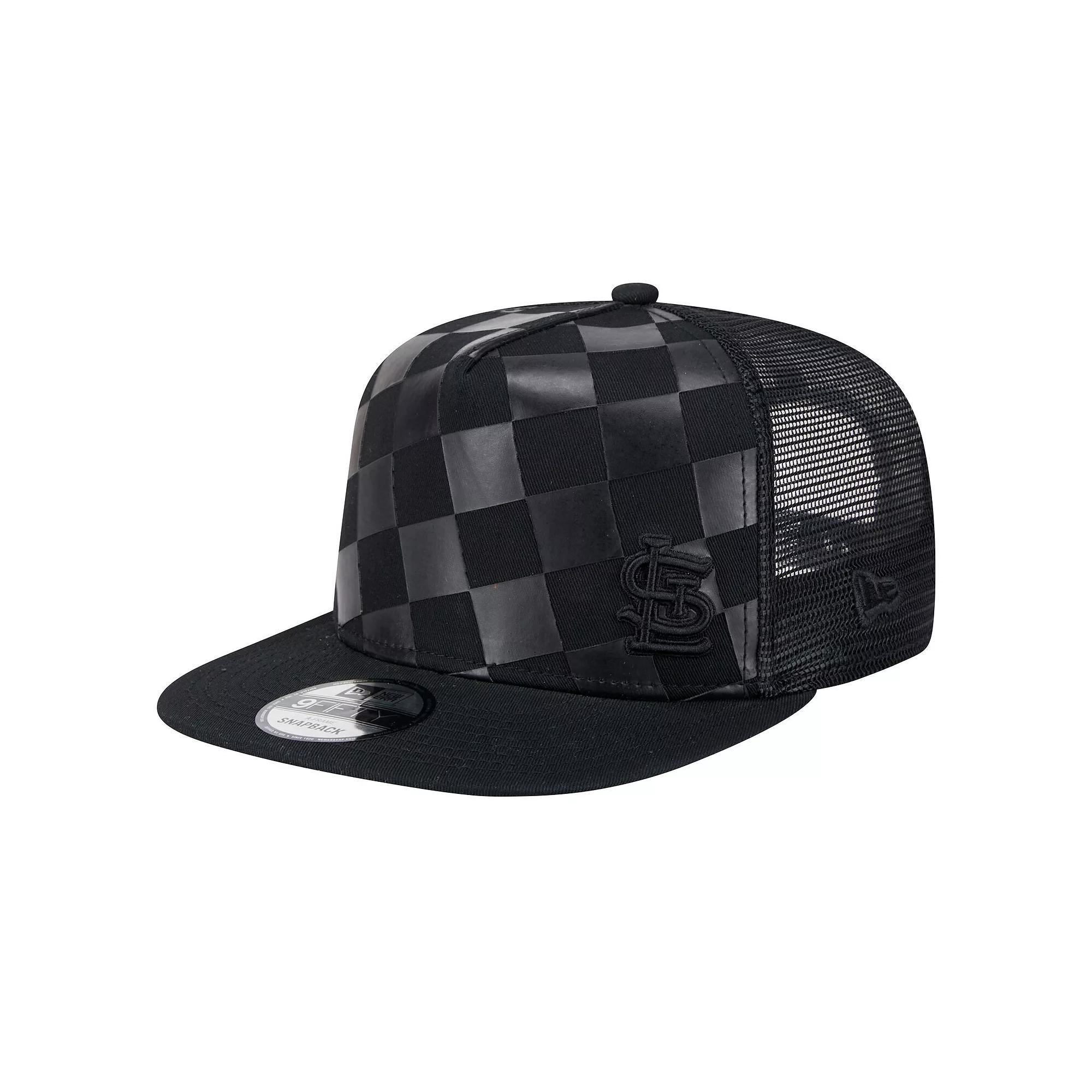 Men's New Era Black St. Louis Cardinals Score Check 9FIFTY A-Frame Trucker Snapback Hat Product Image
