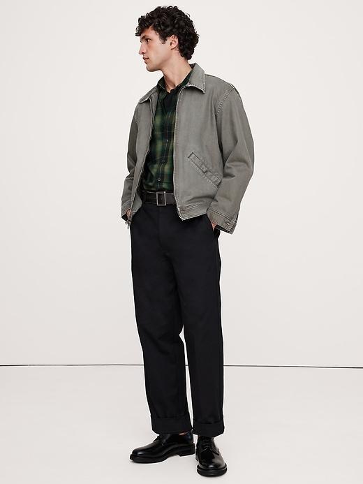 Relaxed-Fit Flannel Utility Shirt Product Image