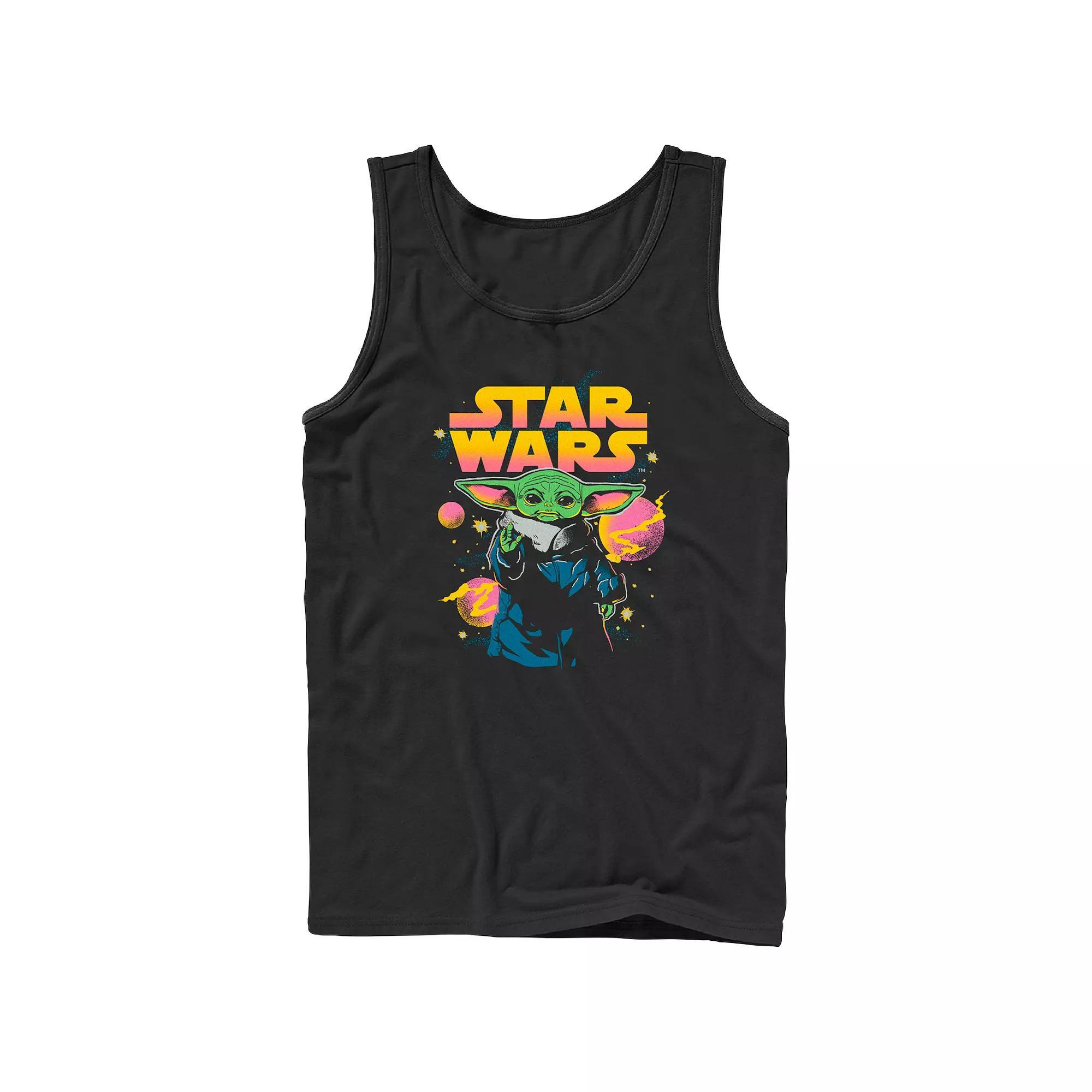 Men's Star Wars The Mandalorian Space Grogu Graphic Tank Top,  Product Image