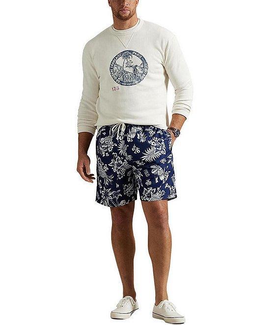 Polo Ralph Lauren Big & Tall Traveler Classic Polo Bear Tropical Printed 6.5#double; Inseam and 7.5#double; Inseam Swim Trunks Product Image