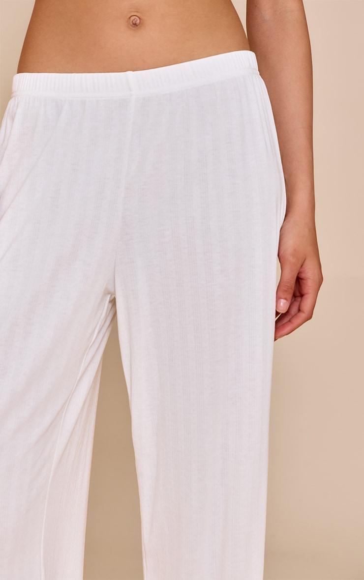 White Pointelle Pj Pants Product Image