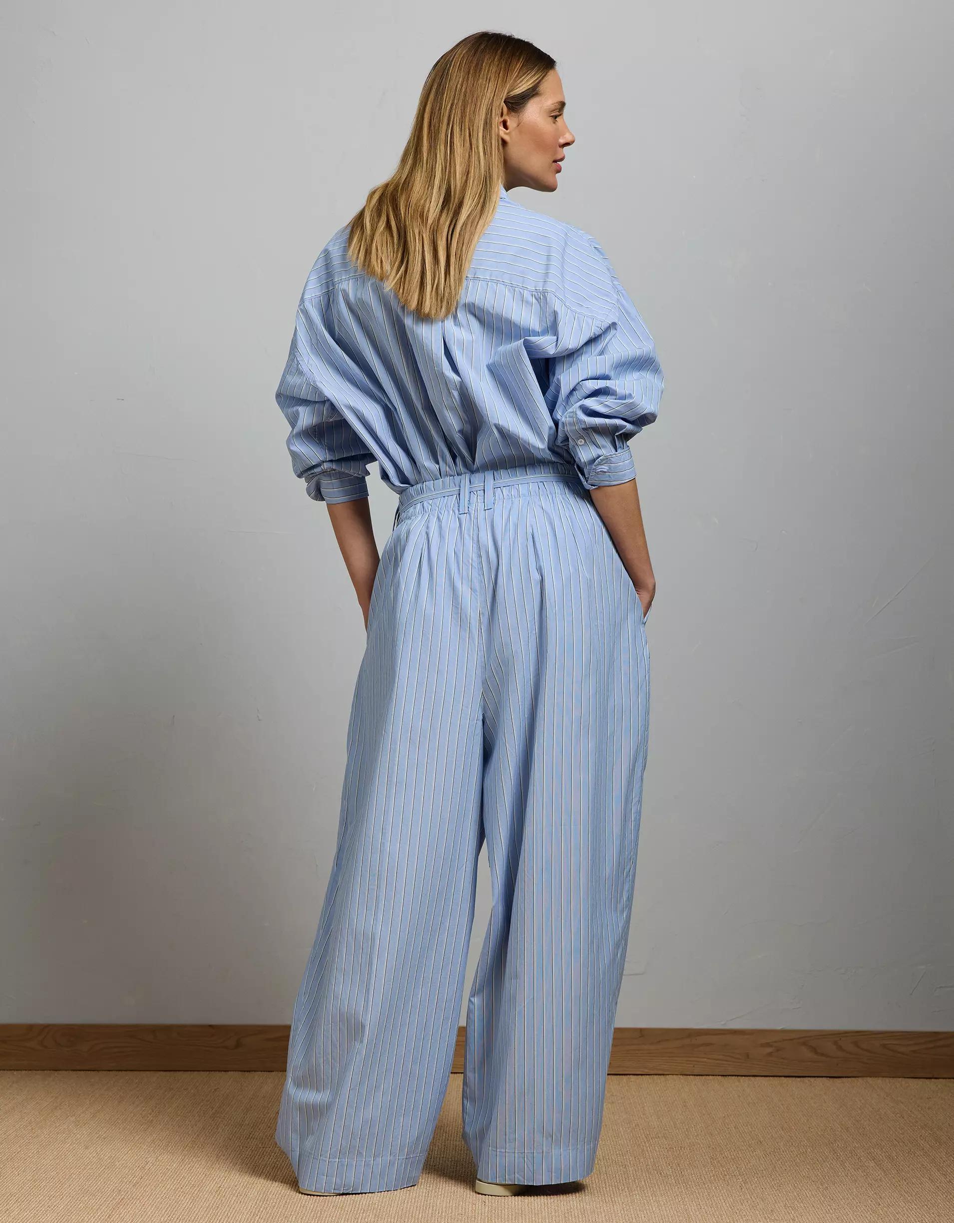 AE77 Premium Striped Wide Trouser Product Image