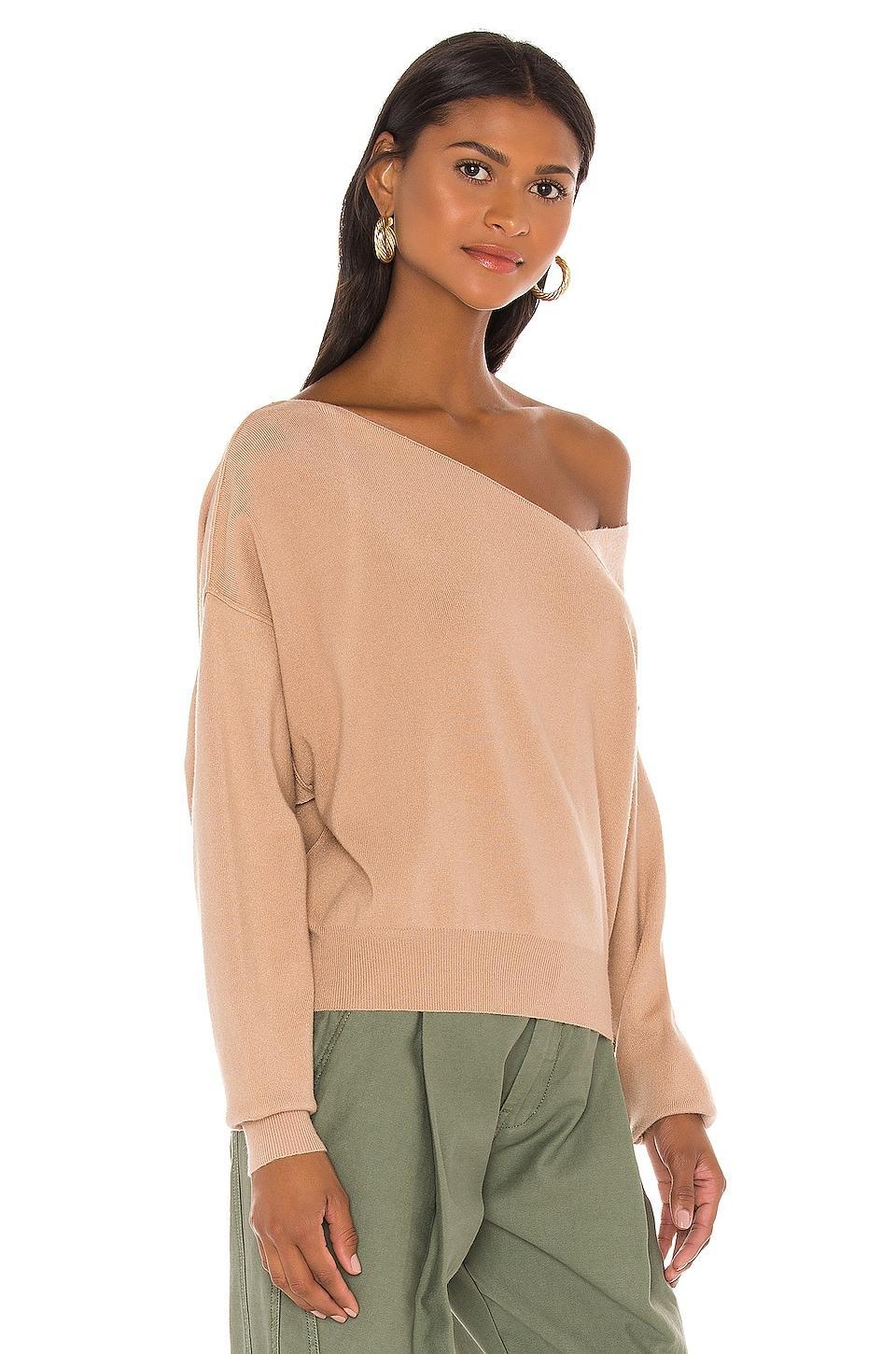 Favorite Off Shoulder Sweater Line & Dot Product Image