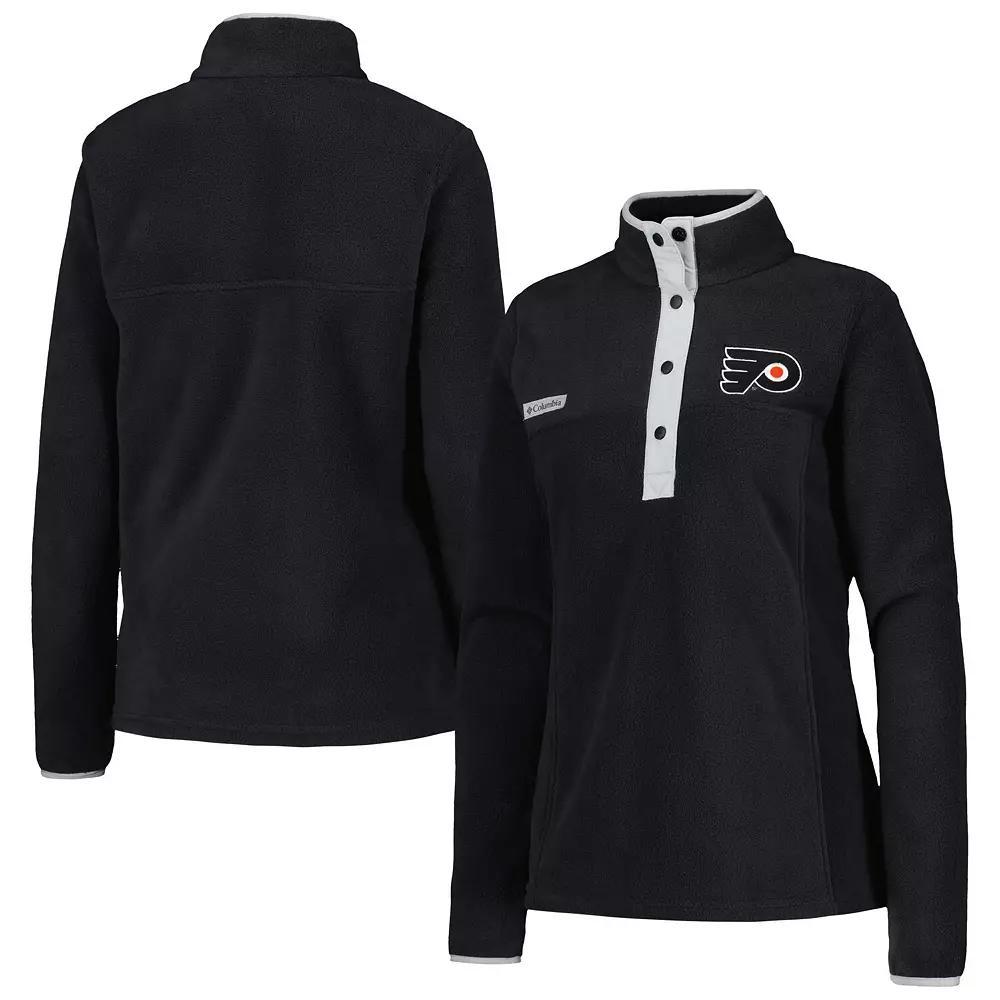 Women's Columbia Black Philadelphia Flyers Benton Springs Half-Snap Jacket, Size: Small, Fly Black Product Image