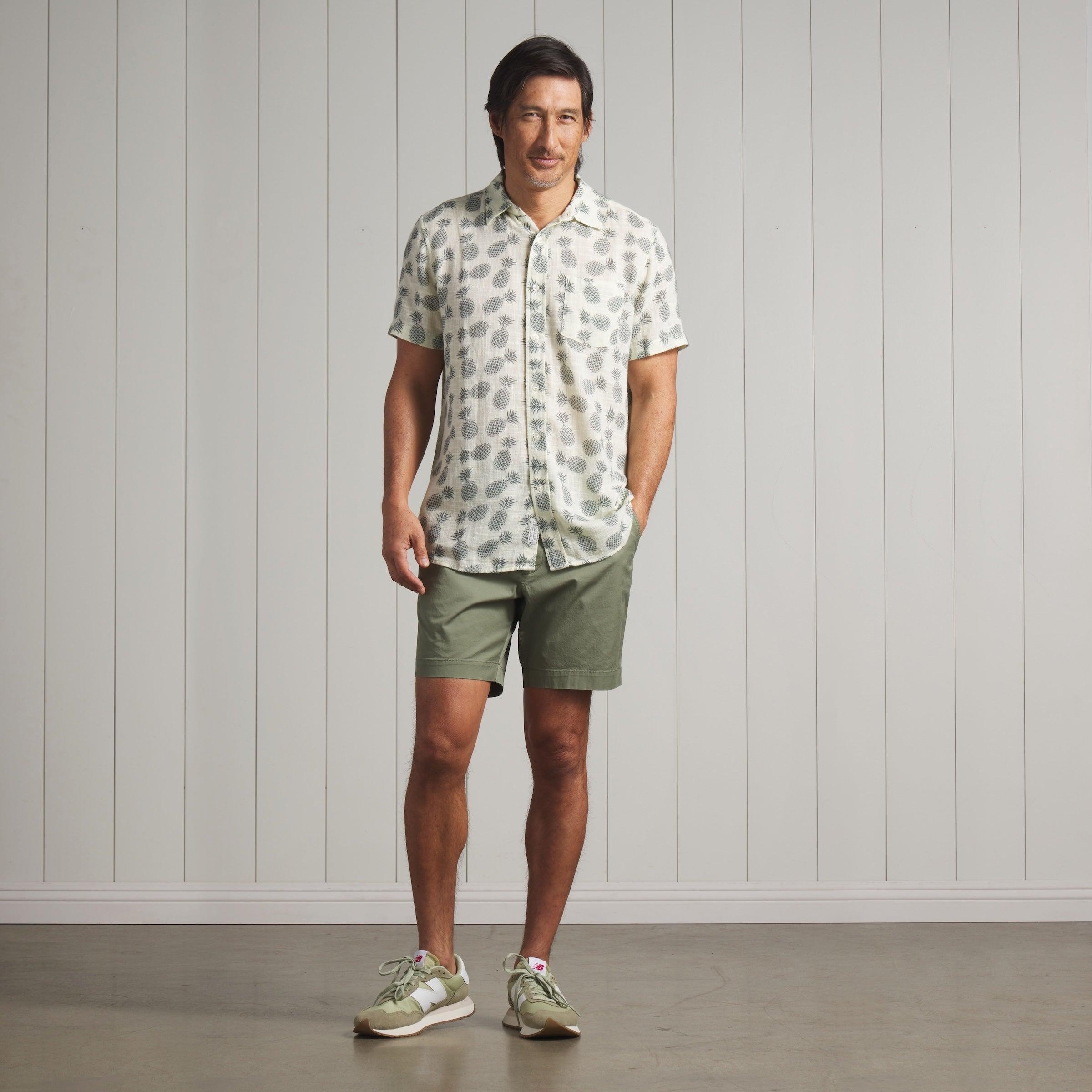 Thompson Flex Stretch Shorts 7"- Olivine Product Image