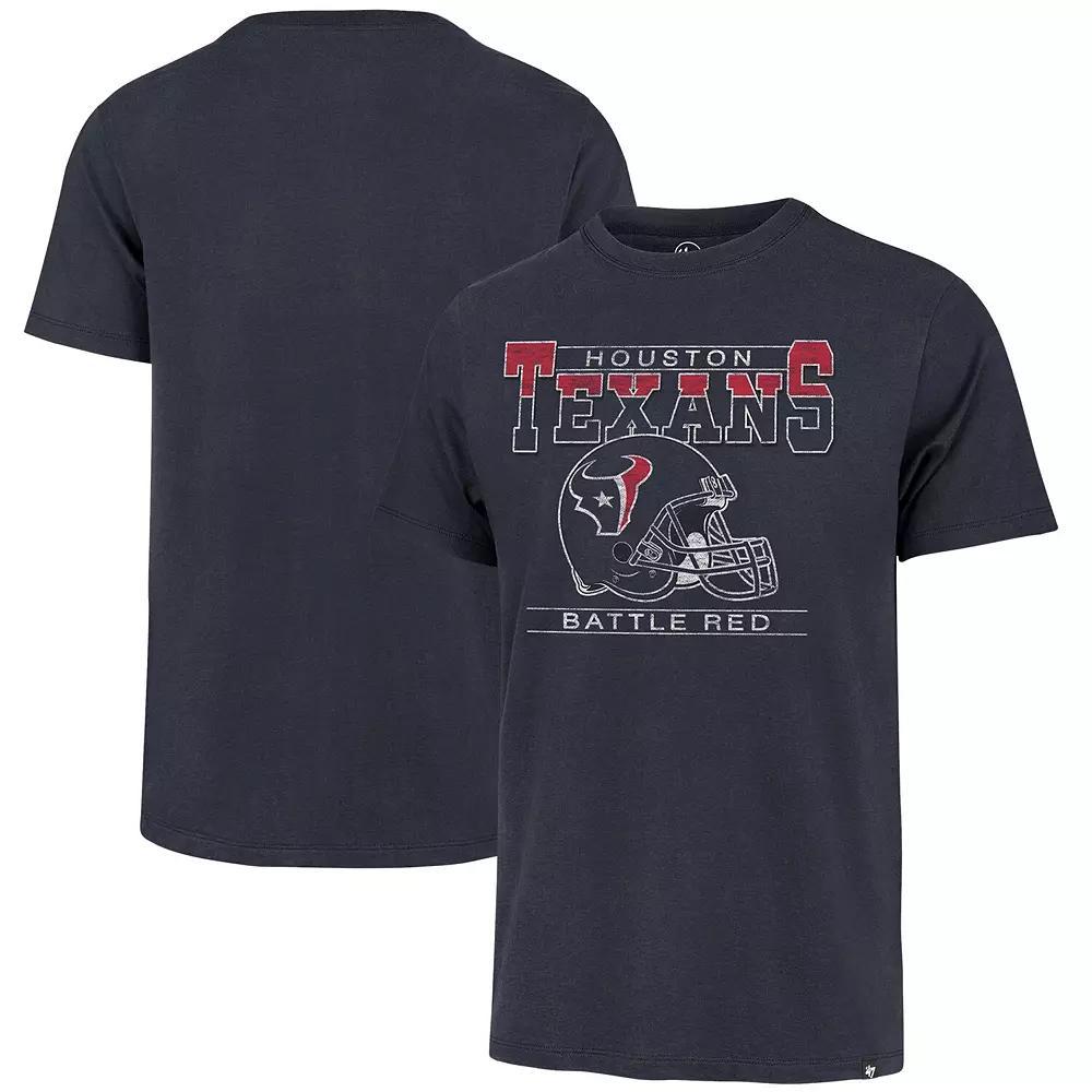 Men's '47 Navy Houston Texans Gridiron Classics Time Lock Franklin T-Shirt,  Product Image