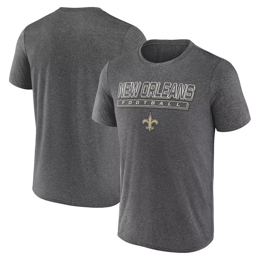 Men's Fanatics Heather Charcoal New Orleans Saints Quick Repeat Long Sleeve T-Shirt, Size: XL Product Image