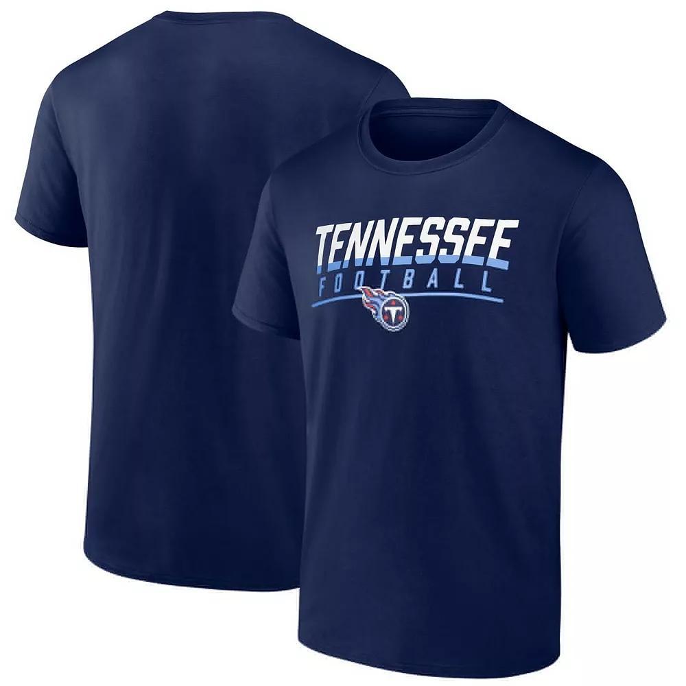 Men's Fanatics Navy Tennessee Titans Blocked T-Shirt,  Product Image