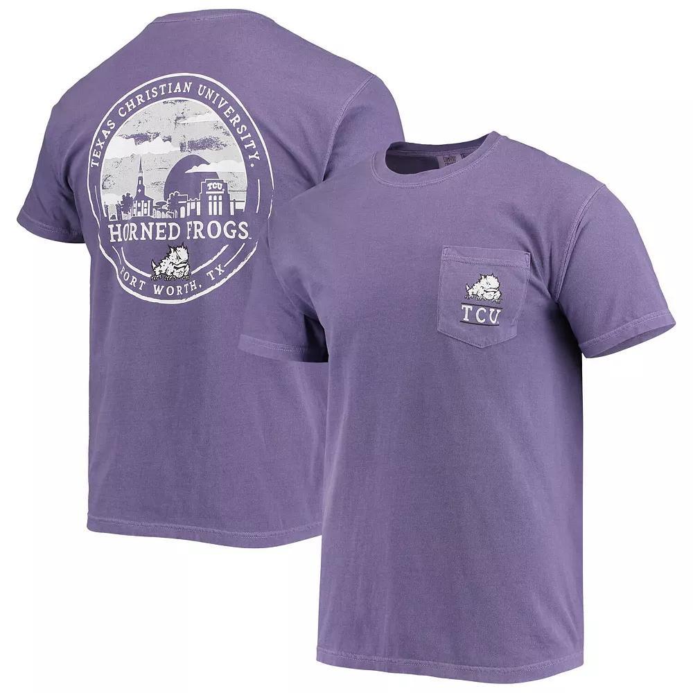 Men's Purple TCU Horned Frogs Circle Campus Scene T-Shirt, Size: Large Product Image
