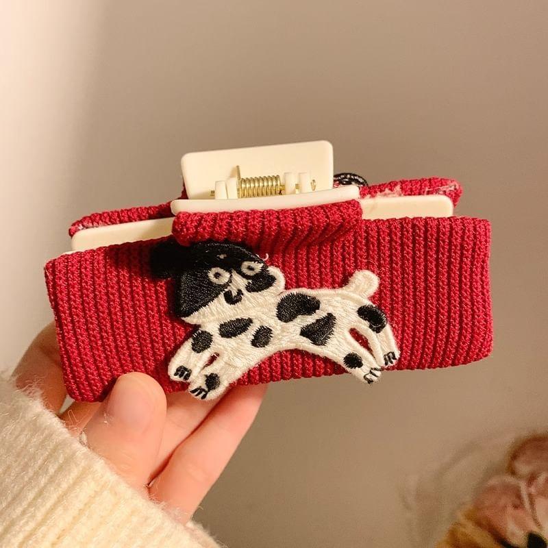 Dog Applique Fabric Hair Claw Clip (Various Designs) Product Image