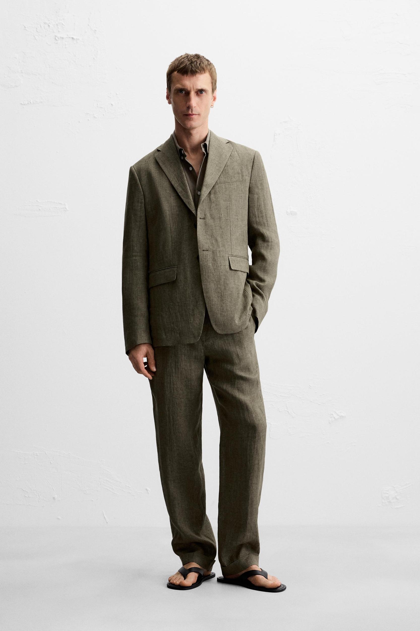 100% LINEN SUIT BLAZER Product Image