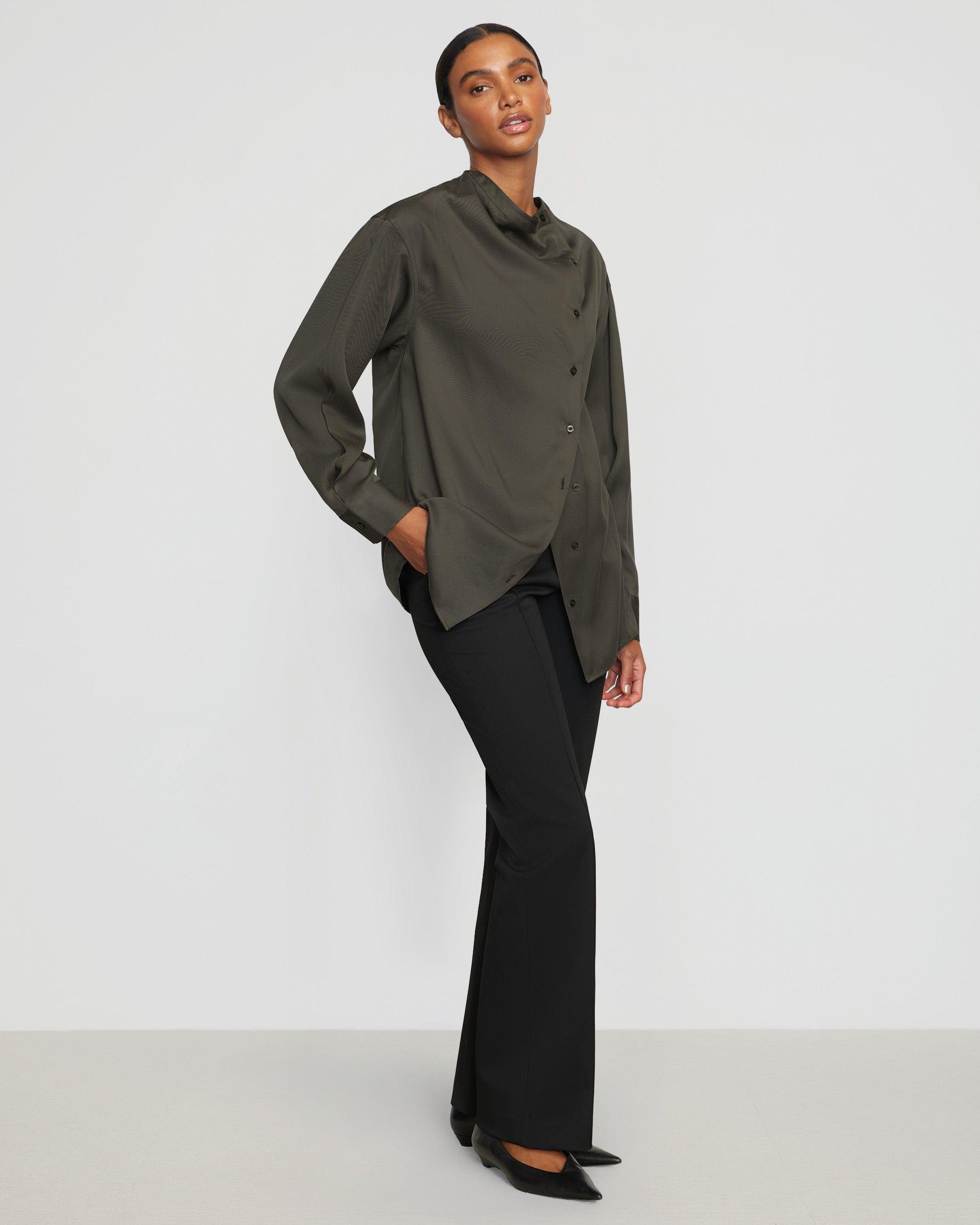 Jemima Wrap-Neck Tencel Blouse Product Image