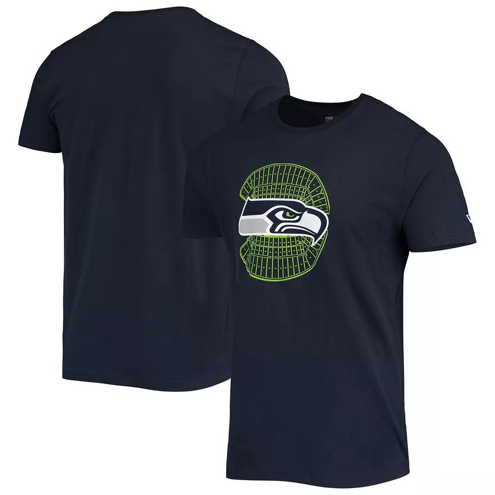 Men's New Era College Navy Seattle Seahawks Stadium T-Shirt, Size: Large, Blue Product Image