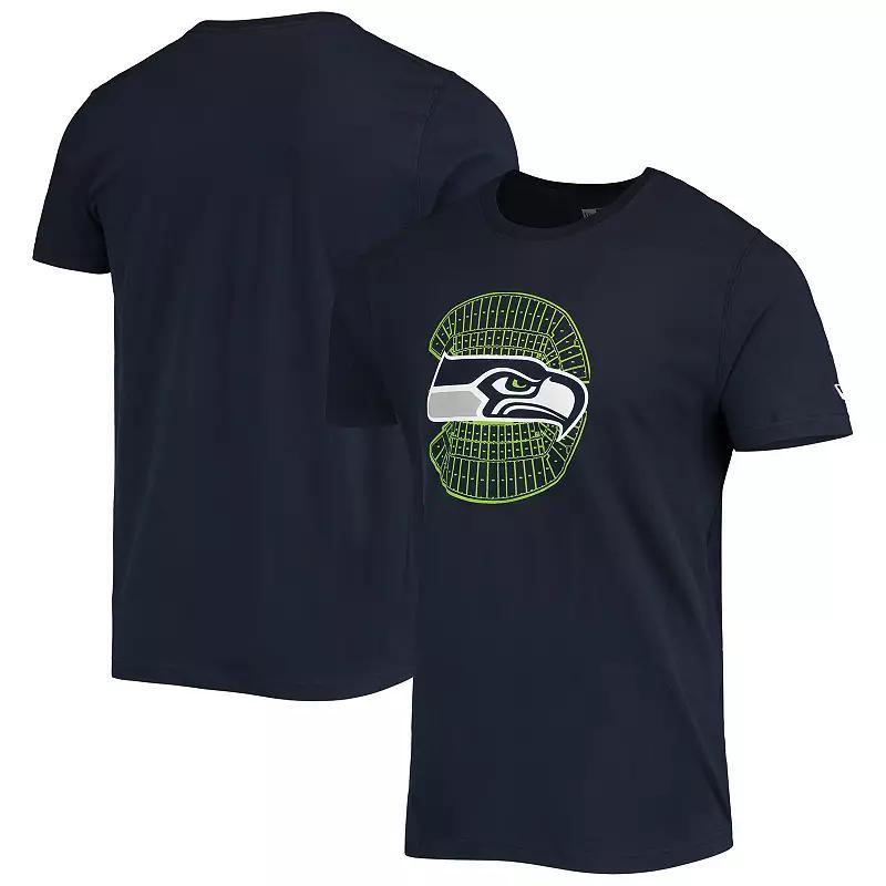 Mens New Era College Seattle Seahawks Stadium T-Shirt Blue Product Image